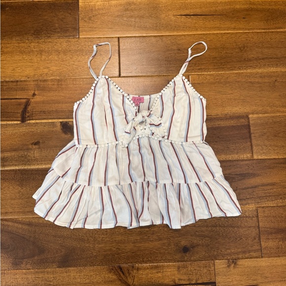 Miami White Top with Red and Blue Stripes - Picture 1 of 3